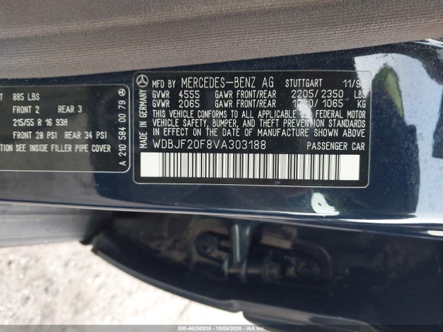 Auction sale of the 1997 Mercedes-benz E 300 Diesel, vin: WDBJF20F8VA303188, lot number: 46250938