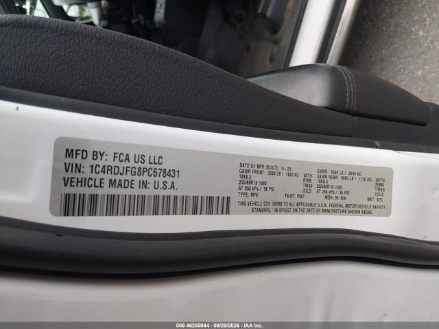 2023 Dodge Durango Pursuit Awd მანქანა იყიდება აუქციონზე, vin: 1C4RDJFG8PC678431, აუქციონის ნომერი: 46250944