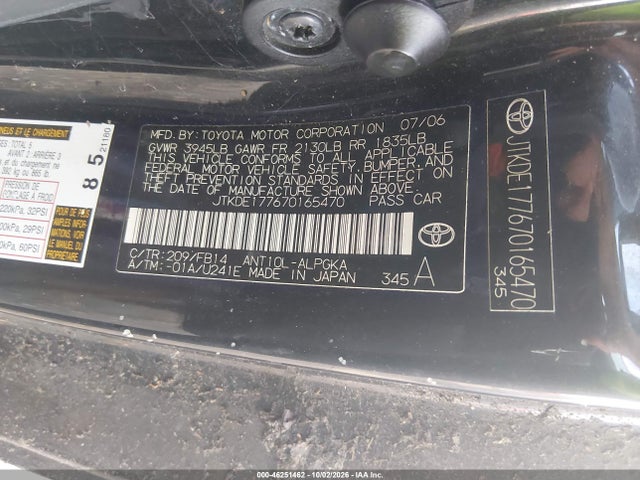 2007 Scion Tc მანქანა იყიდება აუქციონზე, vin: JTKDE177670165470, აუქციონის ნომერი: 46251462