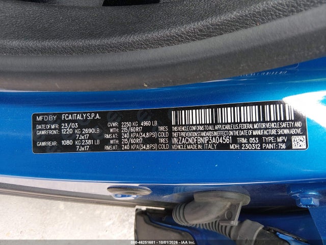 46251681 :رقم المزاد ، ZACNDFBN1P3A04561 vin ، 2023 Dodge Hornet Gt Plus Awd مزاد بيع