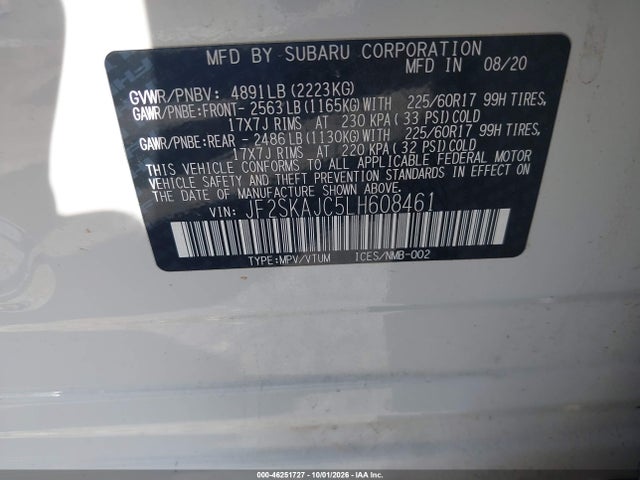 Subaru Forester Premium 2020 JF2SKAJC5LH608461 Image 9