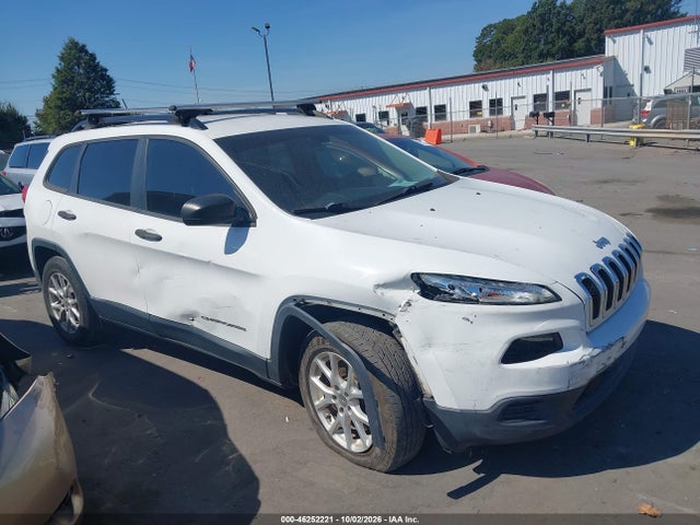 2016 Jeep Cherokee Sport მანქანა იყიდება აუქციონზე, vin: 1C4PJMAB2GW122689, აუქციონის ნომერი: 46252221