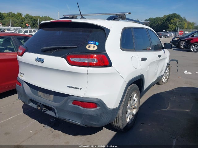 2016 Jeep Cherokee Sport მანქანა იყიდება აუქციონზე, vin: 1C4PJMAB2GW122689, აუქციონის ნომერი: 46252221