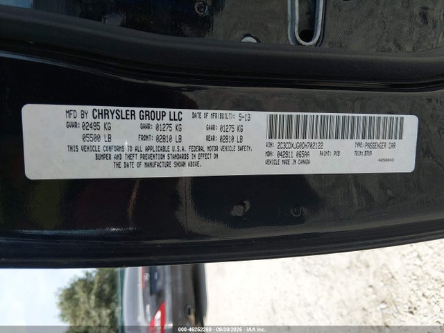 2013 Dodge Charger Sxt მანქანა იყიდება აუქციონზე, vin: 2C3CDXJG0DH702122, აუქციონის ნომერი: 46252289