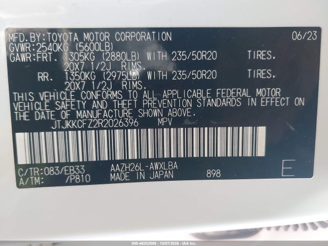 Продаж на аукціоні авто 2024 Lexus Nx 450h+ F Sport Handling, vin: JTJKKCFZ2R2026396, номер лоту: 46252598