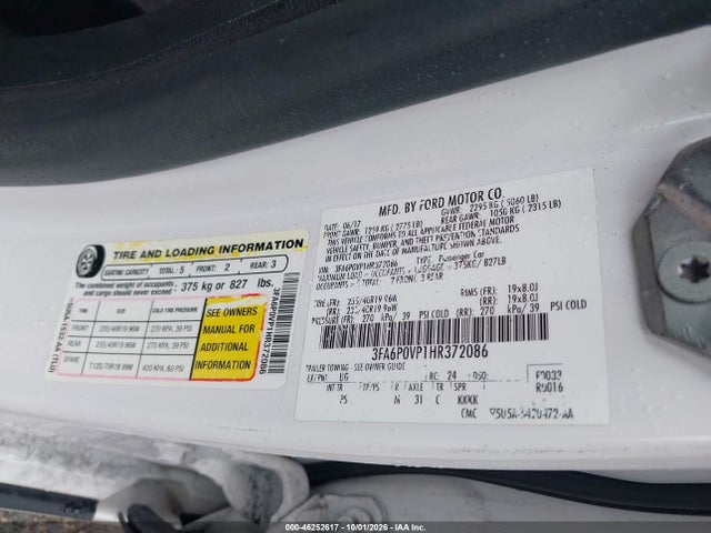 Продаж на аукціоні авто 2017 Ford Fusion Sport, vin: 3FA6P0VP1HR372086, номер лоту: 46252617