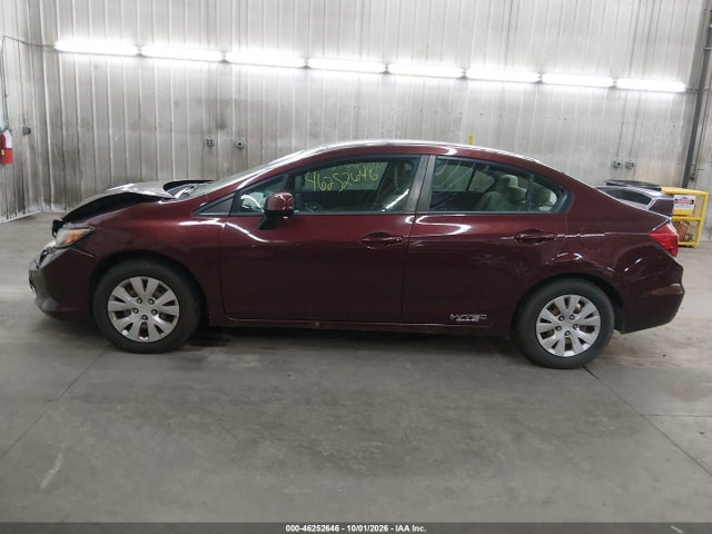 2012 Honda Civic Lx მანქანა იყიდება აუქციონზე, vin: 19XFB2F55CE108886, აუქციონის ნომერი: 46252646