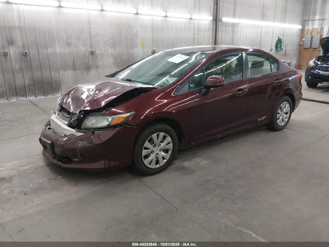 2012 Honda Civic Lx მანქანა იყიდება აუქციონზე, vin: 19XFB2F55CE108886, აუქციონის ნომერი: 46252646