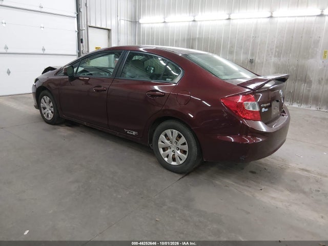 2012 Honda Civic Lx მანქანა იყიდება აუქციონზე, vin: 19XFB2F55CE108886, აუქციონის ნომერი: 46252646