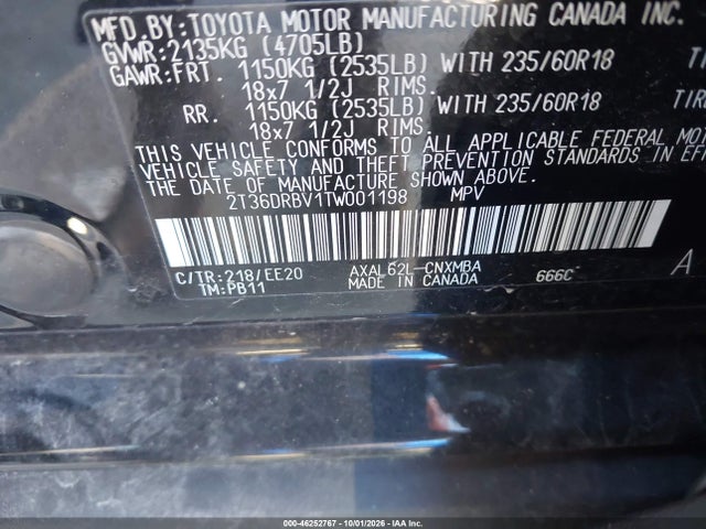 Продаж на аукціоні авто 2026 Toyota Rav4 Xle Premium, vin: 2T36DRBV1TW001198, номер лоту: 46252767