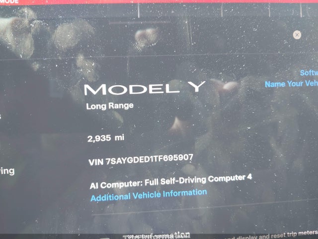 Aukcja sprzedaży 2026 Tesla Model Y Premium Rear-wheel Drive/rear-wheel Drive, vin: 7SAYGDED1TF695907, numer aukcji: 46253123