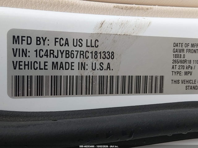 Aukcja sprzedaży 2024 Jeep Grand Cherokee 4xe, vin: 1C4RJYB67RC181338, numer aukcji: 46253495