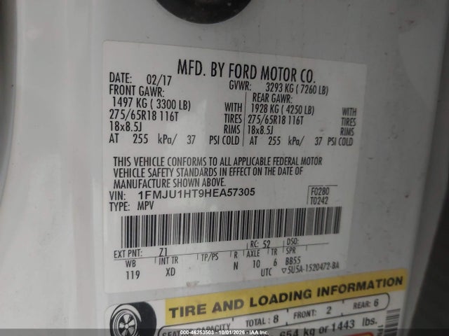 1FMJU1HT9HEA57305 Ford Expedition Xlt
