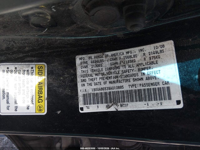Продажа на аукционе авто 2009 Acura Tl 3.5, vin: 19UUA86539A010885, номер лота: 46253588
