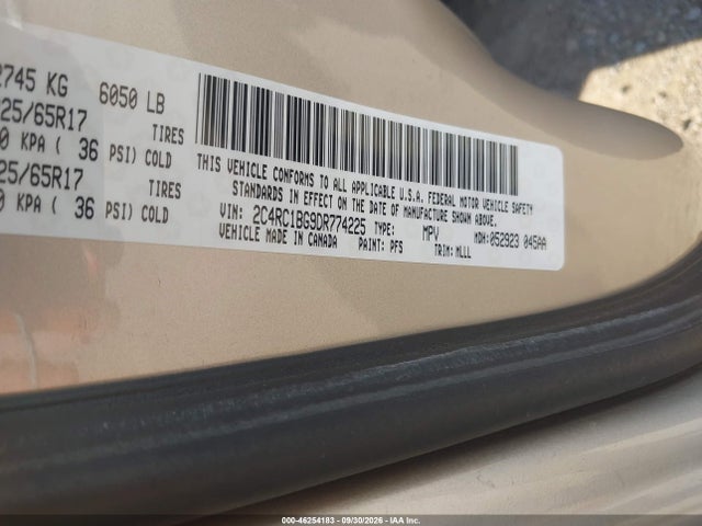 46254183 :رقم المزاد ، 2C4RC1BG9DR774225 vin ، 2013 Chrysler Town & Country Touring مزاد بيع