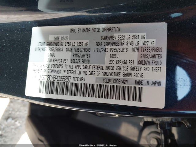 Mazda Cx-9 Touring 2023 JM3TCBCY5P0655287 Image 9