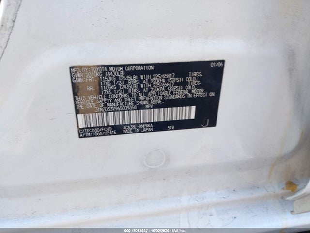 Aukcja sprzedaży 2006 Toyota Rav4, vin: JTMZD33V965009358, numer aukcji: 46254537