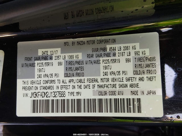 JM3KFADM2J1327688 Mazda Cx-5 Grand Touring