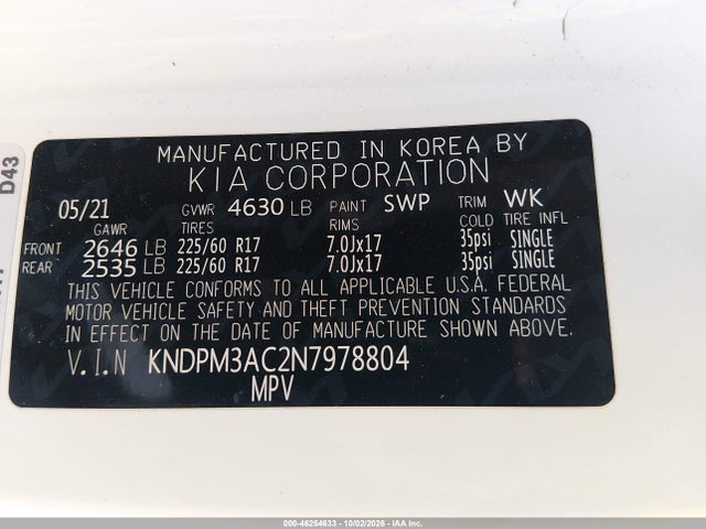 KIA Sportage Lx 2022 KNDPM3AC2N7978804 Image 9
