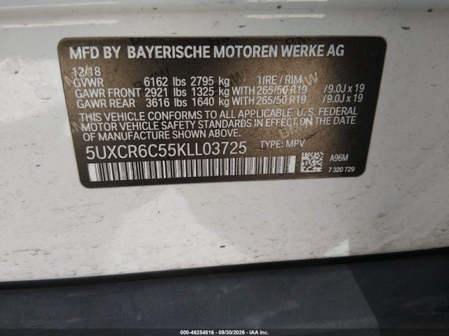 5UXCR6C55KLL03725 BMW X5 Xdrive40i
