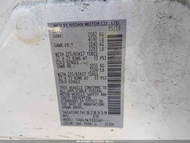 Nissan ROGUE S 2019 5N1AT2MT7KC828359 Image 9