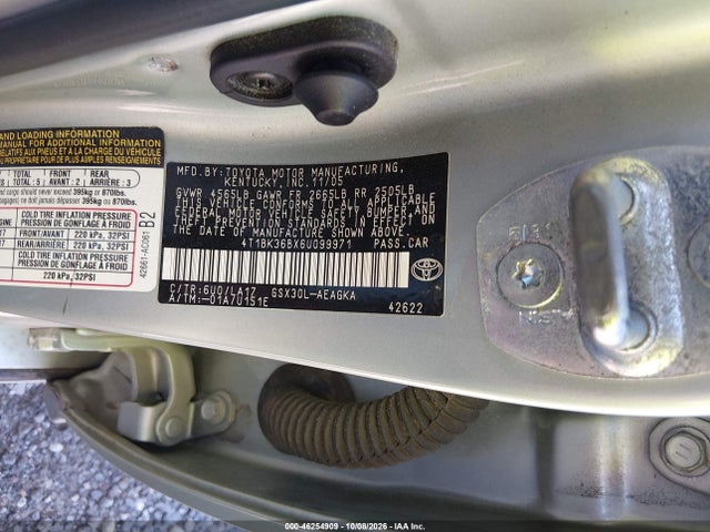 46254909 :رقم المزاد ، 4T1BK36BX6U099971 vin ، 2006 Toyota Avalon Xls مزاد بيع
