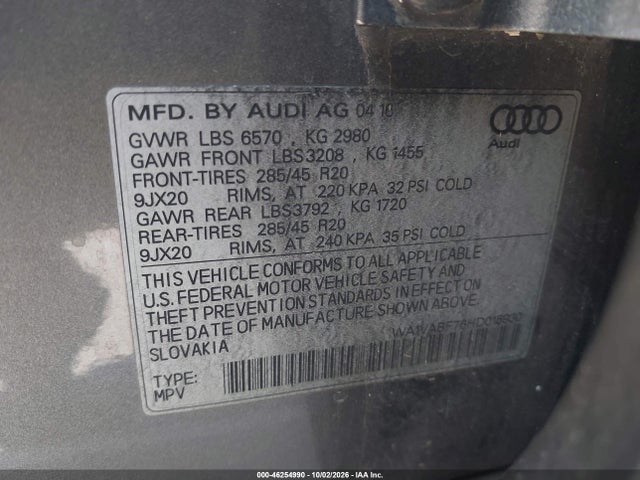 Auction sale of the 2017 Audi Q7 3.0t Premium, vin: WA1VABF76HD015930, lot number: 46254990