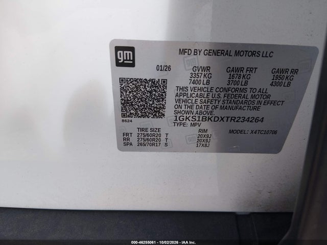 GMC Yukon 2wd Elevation 2026 1GKS1BKDXTR234264 Image 9
