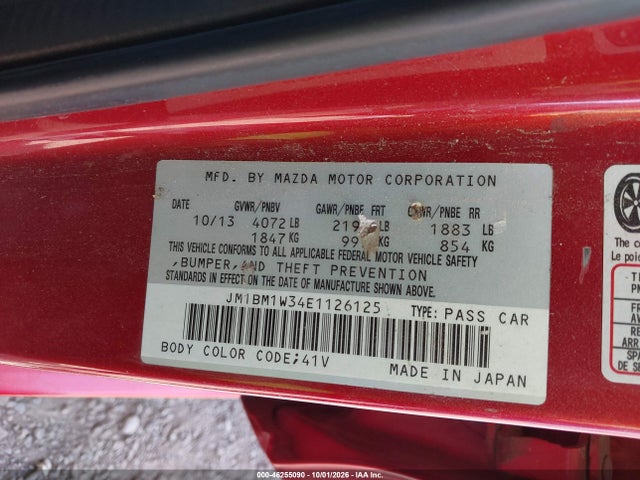 JM1BM1W34E1126125 Mazda Mazda3 S Grand Touring