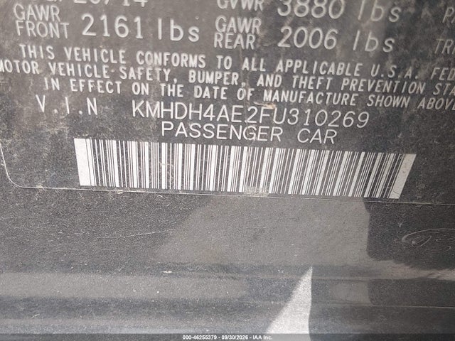 Продаж на аукціоні авто 2015 Hyundai Elantra Se, vin: KMHDH4AE2FU310269, номер лоту: 46255379