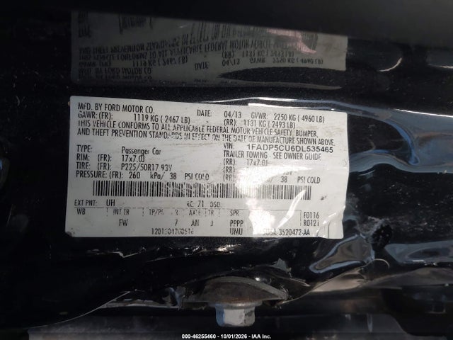 Aukcja sprzedaży 2013 Ford C-max Energi Sel, vin: 1FADP5CU6DL535465, numer aukcji: 46255460