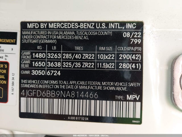 Aukcja sprzedaży 2022 Mercedes-benz Amg Gle 53 Coupe 4matic, vin: 4JGFD6BB9NA814466, numer aukcji: 46255536