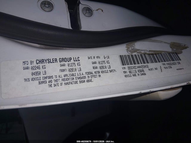 Продаж на аукціоні авто 2010 Dodge Charger Sxt, vin: 2B3CA3CV4AH259432, номер лоту: 46255679