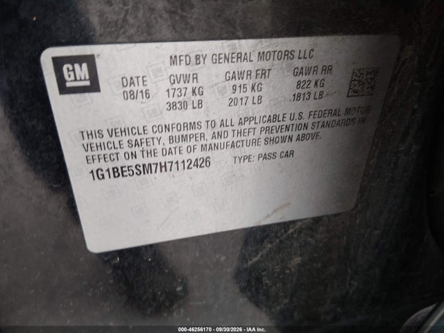 Chevrolet Cruze Lt Auto 2017 1G1BE5SM7H7112426 Image 9