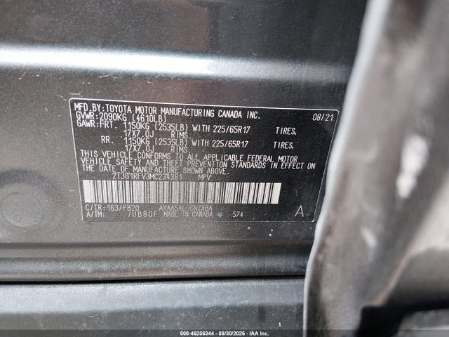 Продаж на аукціоні авто 2021 Toyota Rav4 Le, vin: 2T3G1RFV3MC234381, номер лоту: 46256344