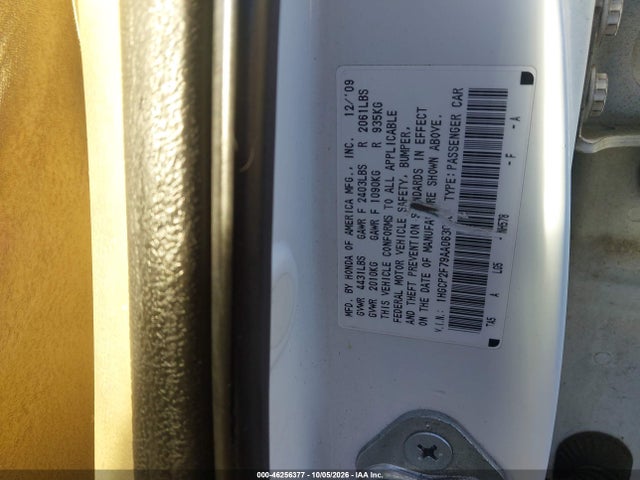 Aukcja sprzedaży 2010 Honda Accord 2.4 Ex, vin: 1HGCP2F79AA063040, numer aukcji: 46256377