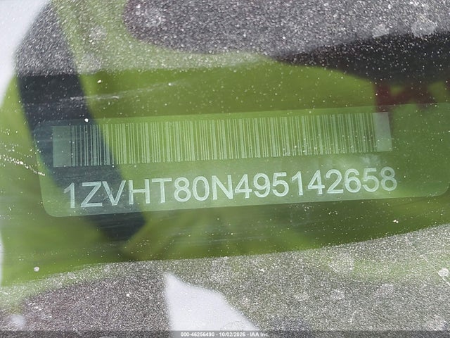 46256490 :رقم المزاد ، 1ZVHT80N495142658 vin ، 2009 Ford Mustang V6/v6 Premium مزاد بيع