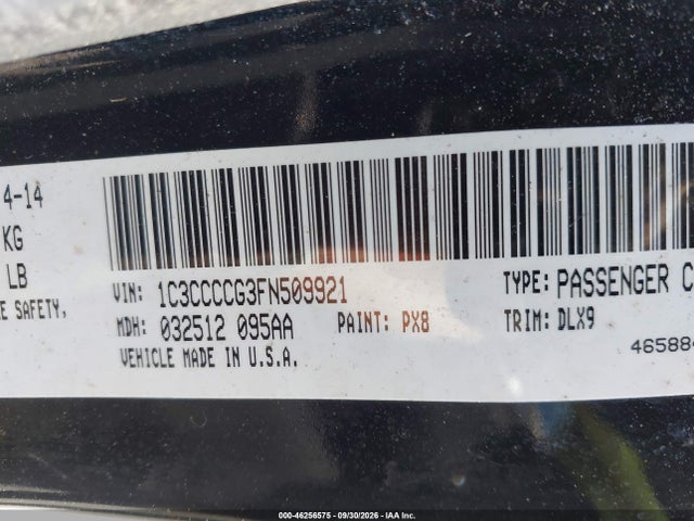 Продаж на аукціоні авто 2015 Chrysler 200 C, vin: 1C3CCCCG3FN509921, номер лоту: 46256575