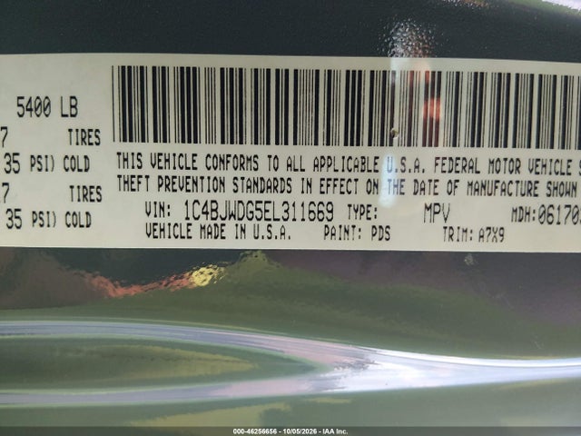 Продаж на аукціоні авто 2014 Jeep Wrangler Unlimited Sport, vin: 1C4BJWDG5EL311669, номер лоту: 46256656