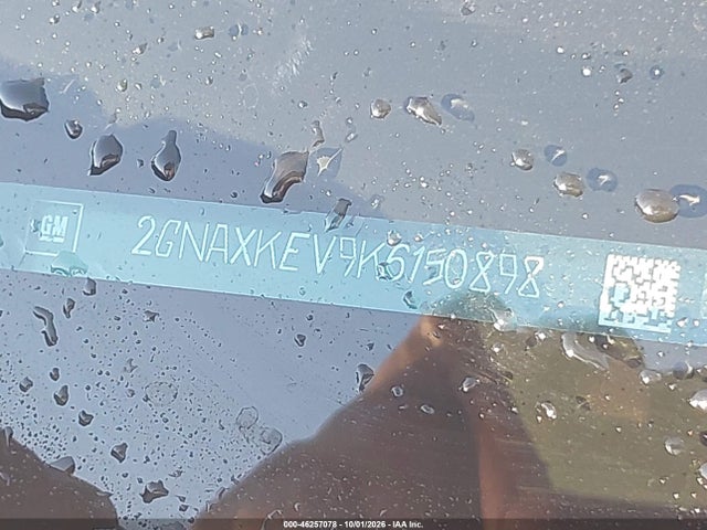 Продаж на аукціоні авто 2019 Chevrolet Equinox Lt, vin: 2GNAXKEV9K6150898, номер лоту: 46257078