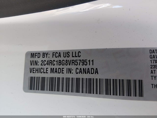 Продажа на аукционе авто 2027 Chrysler Pacifica, vin: 2C4RC1BG8VR579511, номер лота: 46257274
