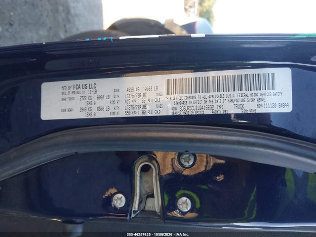 2018 Ram 2500 Tradesman  4x4 6'4 Box მანქანა იყიდება აუქციონზე, vin: 3C6UR5CL2JG416632, აუქციონის ნომერი: 46257625