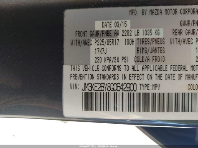 Aukcja sprzedaży 2016 Mazda Cx-5 Sport, vin: JM3KE2BY8G0642900, numer aukcji: 46257777