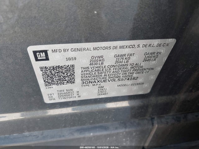 3GNAXUEV0LS574162 Chevrolet Equinox Awd Lt 1.5l Turbo