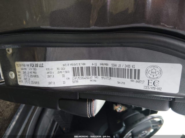 Aukcja sprzedaży 2016 Jeep Cherokee North, vin: 1C4PJMCS9GW266107, numer aukcji: 46258243