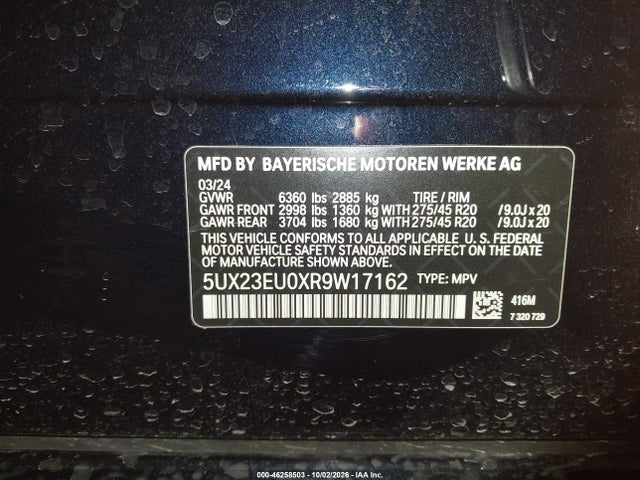 5UX23EU0XR9W17162 BMW X5 Xdrive40i