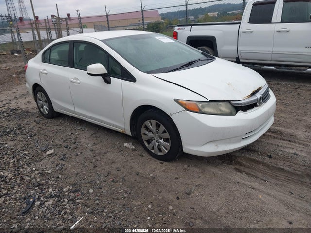 2012 Honda Civic Lx მანქანა იყიდება აუქციონზე, vin: 2HGFB2F52CH306167, აუქციონის ნომერი: 46258536