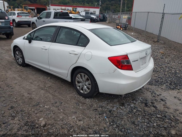 2012 Honda Civic Lx მანქანა იყიდება აუქციონზე, vin: 2HGFB2F52CH306167, აუქციონის ნომერი: 46258536