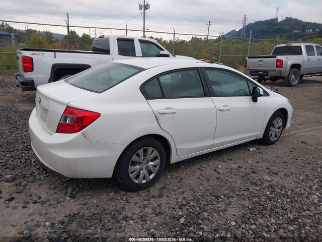 2012 Honda Civic Lx მანქანა იყიდება აუქციონზე, vin: 2HGFB2F52CH306167, აუქციონის ნომერი: 46258536