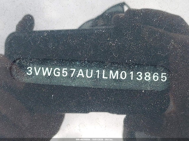 46258554 :رقم المزاد ، 3VWG57AU1LM013865 vin ، 2020 Volkswagen Golf 1.4t Tsi مزاد بيع
